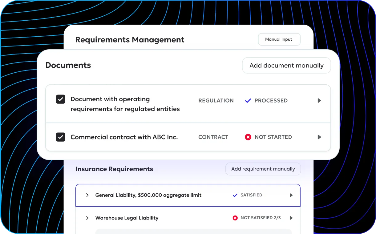 Requirements Management Panel